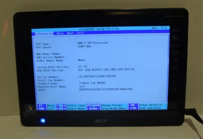 Acer Iconia W500P-BZ841 - Wi-Fi, 10.1in -NO SSD  - Black - WORKS AS IS - READ - Image 1 of 4