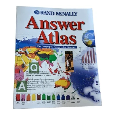 Rand McNally Answer Atlas  Geography  Resource for Students Paperback - Image 1 of 4