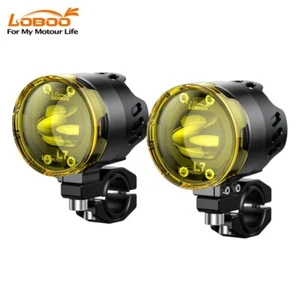 L7S Motorcycle Auxiliary Lights Fits 22–28mm Bars,3 Warning Modes, IP68 - Picture 1 of 19