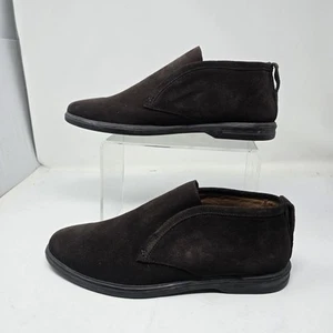 $298 Peter Millar Mens Size 8.5 Excursionist Chukka Brown Suede Slip-On Shoes - Picture 1 of 11