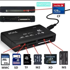 LETTORE DI SCHEDE MEMORIA 6 IN 1 USB 2.0 ALTA VELOCITÁ PER 21 TIPI DI SCHEDE #AA - Photo 1/6