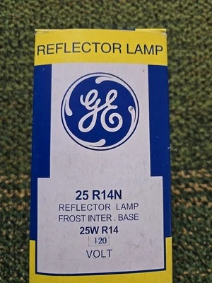 Vintage GE 25R14N Reflector Lamp 25W 120V E17 (6) IN package - USA - Image 1 of 2