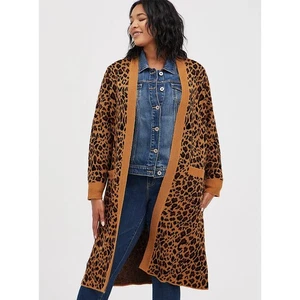 Maglione lungo torrido leopardato aperto davanti spolverino kimono nuovo con etichette taglie forti: 6X (30) - Foto 1 di 5