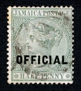Stamp Jamaica, Scott # O1 used, wmk 2 - Picture 1 of 1
