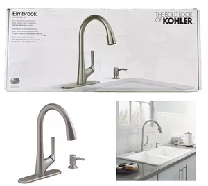KOHLER Elmbrook R22968-SD-VS herunterziehbare Brause Küchenarmatur - lebendiger Edelstahl - Bild 1 von 4