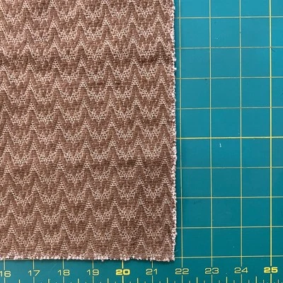 Tapicería Decoración Hogar Tela Marrón Tostado Chenilla Zig Zag 12.5” x 7.75” + EXTRA Foto 1 de 3