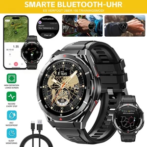GPS Smartwatch Herren 1.43'' Amoled Display, 150+ Sportmodi Fitnessuhr IP68 - Bild 1 von 15