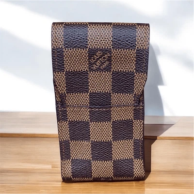 Louis Vuitton Monogram Damier Ebene Credit Card/Lipstick/Cigarette Holder w/COA - Image 1 of 4
