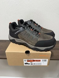 MERRELL MEN'S WINDOC WATERPROOF STEEL TOE WORK SHOES - DARK TAUPE Mens Sz 15 M - Picture 1 of 7