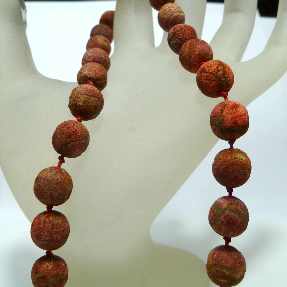 9.85 mm Coral Necklace 50 cm Natural Round Coral - Image 1 of 1