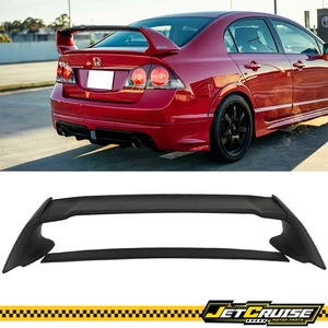 Fits 06-11 Honda Civic Sedan Mugen Style Rear Trunk Spoiler Wing Matte Black - Picture 1 of 11