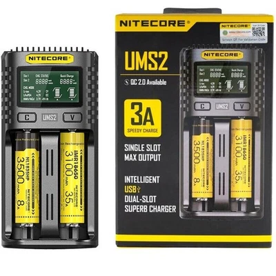 Nitecore UMS2 Intelligent USB Superb Charger Rechargeable Battery Li-Ion/Nimh - Image 1 of 4