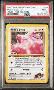 2000 Pokemon Koga's Ditto #10 Gym Challenge 1st Edition Holo PSA 9 Mint - Picture 1 of 2