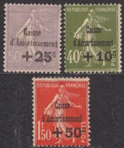 Francia Año 1931 Caja amortizacion 1931 - 3 sellos */MH - Bild 1 von 2