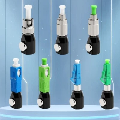 7pcs Bare Fiber Optic Adapter Connector FC SC ST LC Round OTDR Test convertor - Image 1 of 4