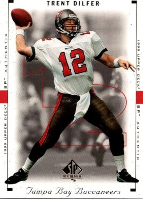1999 SP Authentic Trent Dilfer Tampa Bay Buccaneers #83 - Image 1 of 2