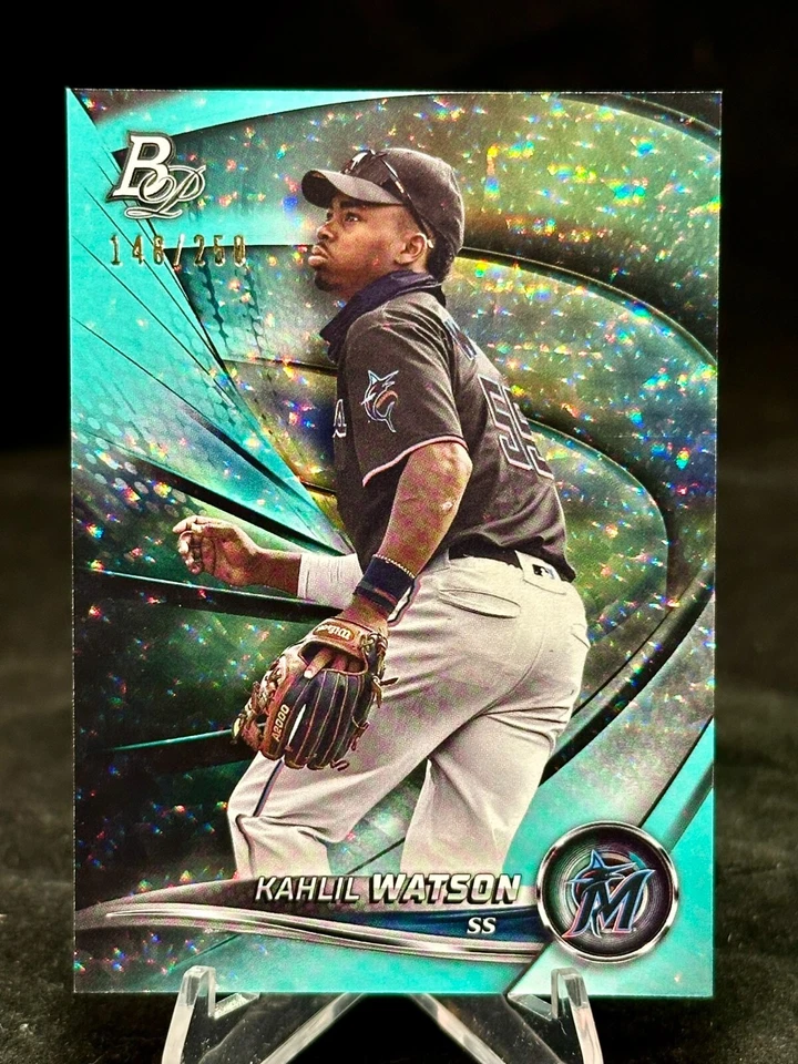 Kahlil Watson 2022 Bowman Platinum Aqua Ice #98 Marlins # /250 - Image 1 of 2