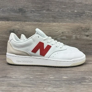 New Balance BB80 shoes Men Size 9.5 Sneakers White Red Beige Lace up Classic - Picture 1 of 15