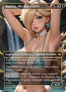 MTG- Baylen, the Haymaker - Fanart Borderless Style Card For EDH / Playtest - Picture 1 of 2