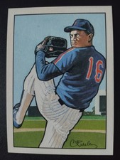 Dwight Gooden - New York Mets - 1990 Topps Bowman Art Insert Sweepstakes Card