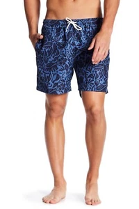 NEW MENS TRUNKS SURF & SWIM TROPICAL WOOD BLOCK DRAWSTRING BOARD SHORTS S - Picture 1 of 3