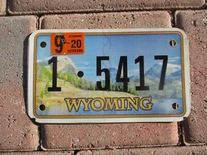 Wyoming 2020 motorcycle license plate # 1 - 5417 - Picture 1 of 1