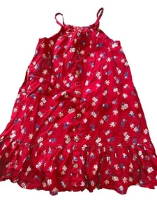 Old Navy Sommerkleid rot Blumen ärmellos Mädchen Größe 4T - Bild 1 von 5