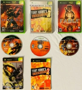 Original Xbox HALO 2 TONY HAWK'S UNDERGROUND 2 AND FABLE ALL TESTED! WORK GREAT! - Picture 1 of 9