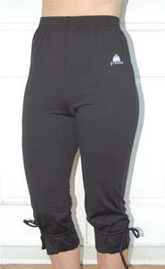 JIVANA Women Yoga Gym Fitness Sport walk 3/4 Capri HIGH WAIST pants Black S M - Picture 1 of 5