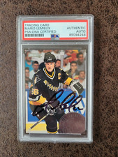1993-94 Donruss Mario Lemieux #5 - Pittsburgh Penguins - PSA/DNA Autographed!