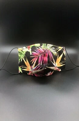 NEW Adult Cloth Face Mask Covering 100% Cotton Mouth Cover Filter Pocket LBIRD  - Image 1 of 4