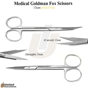 Forbici mediche dritte curve Goldman Fox sutura taglio gengive tessuti dentali - Foto 1 di 3