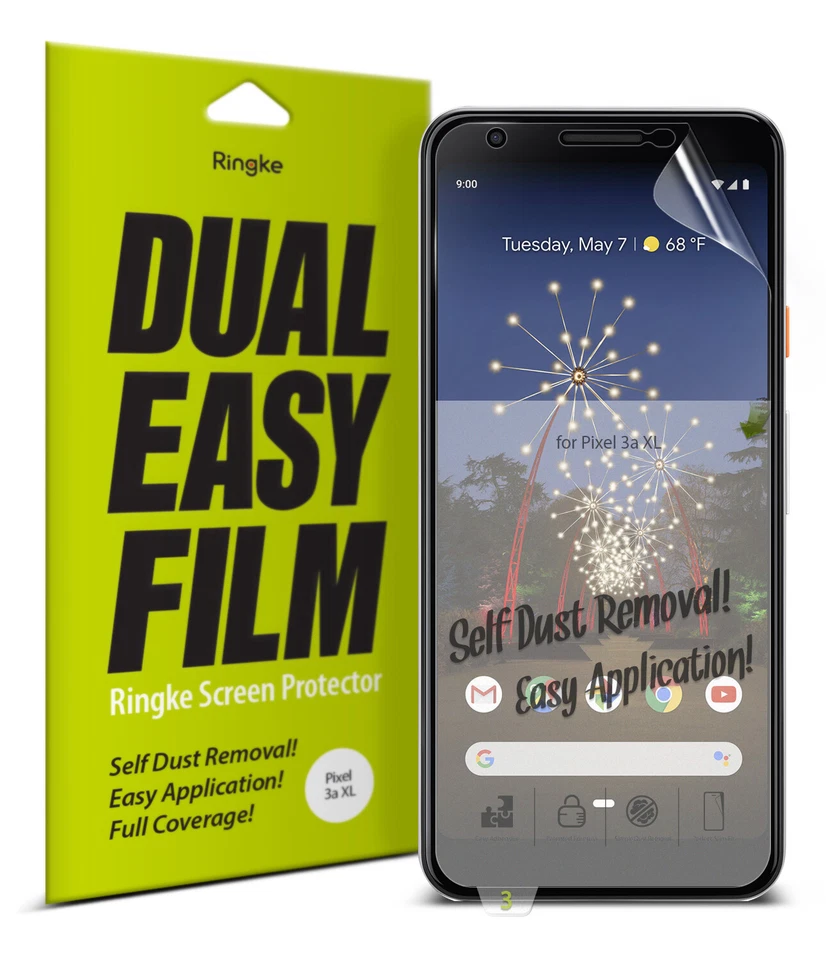 For Google Pixel 3 / 3a XL Screen Protector Ringke [Dual Easy Film] Cover 2pc - Image 1 of 1