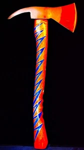 German Made "Lightning Axe" New Mexico Inlaid with Turquoise and Blue Azurite !! - Picture 1 of 6