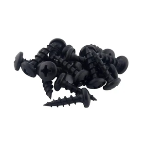 100 Pack Hardware #8 x 5/8" Deep Coarse Thread Phillips Pan Head Black Phos - Picture 1 of 12