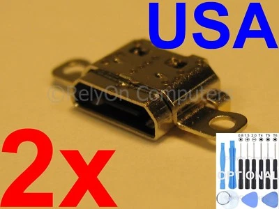 2x Micro USB Charging Port Sync For Amazon Kindle Fire 7 SR043KL 2017 7th Tablet