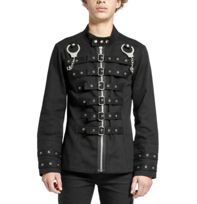 TRIPP BAND ROCK GUARD PSYCHO HANDCUFF GOTHIC JACKET COAT PUNK UNIFORM BD3277M - Image 1 of 4