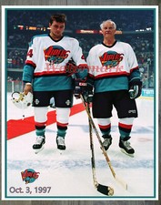 IHL 1997 Detroit Vipers Gordie Howe Color 8 X 10 Photo Picture