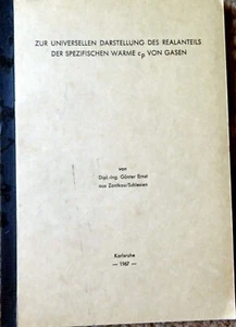 ... Specific heat cp of gases, 1967, 51-pages, by Gunter Ernst (German Language) - Picture 1 of 3