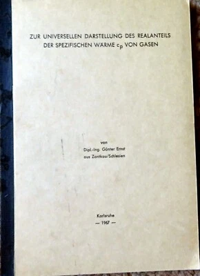 ... Specific heat cp of gases, 1967, 51-pages, by Gunter Ernst (German Language) - Image 1 of 3