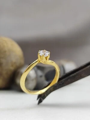 14K gold ring with 0.43ct Lab-Created diamond. Inexpensive engagement ring - Image 1 of 4