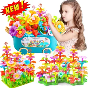 Blumen-Spielzeug-Set, 133Stück, Blumengarten, Geschenk für Mädchen, Jungen - Bild 1 von 17