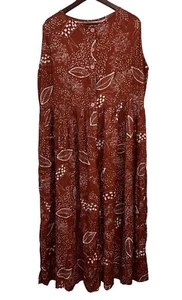 Neu mit Etikett Vintage 80er Laise Adzer Rost Tribal Jumpsuit Boho Lagenlook Hippie Gr. L/2XL - Bild 1 von 13