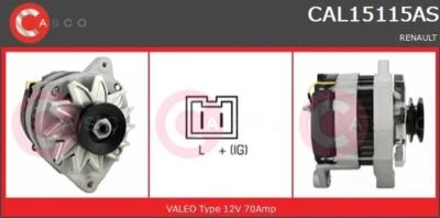 ALTERNATEUR RENAULT CLIO I 1.4,1.2,19 II 1.4,RAPID CAMIONNETTE/MONOSPACE 1.4 - Photo 1/2