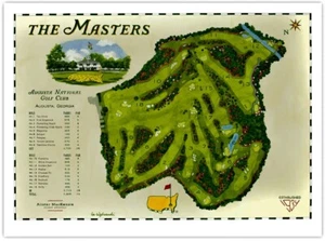 Augusta National Golf Club Course Map 18" x 24" Print 2025 Masters Tournament 🔥 - Picture 1 of 12