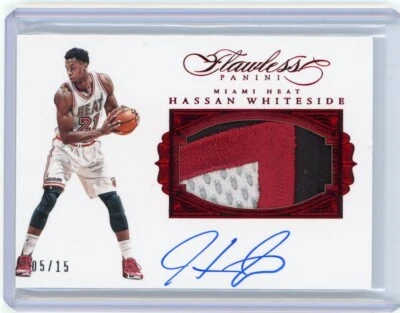 2015-16 Panini Flawless Basketball Ruby Patch Autograph #PA-HW Hassan Whiteside - Image 1 of 2