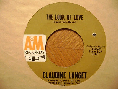 A & M 45 RECORD/ CLAUDINE LONGET/GOOD DAY SUNSHINE(BEATLES)/LOOK OF LOVE/ EX - Image 1 of 2