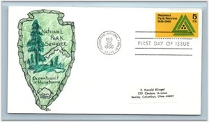 1966 National Park Service 50th year Sc 1314 FDC hand-drawn BC cachet (L6 - Picture 1 of 1