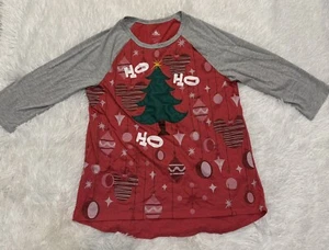 Baseball T-Shirt Disney Mickey Mouse Weihnachten DIY Baum Damen Gr. Large - Bild 1 von 4