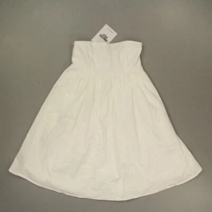 Princess Polly Osment Strapless Mini Dress Women's Size 2 White Wedding Shower - Picture 1 of 9